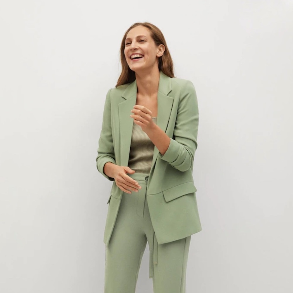 Mango - Sage Green Women’s Suit Jacket